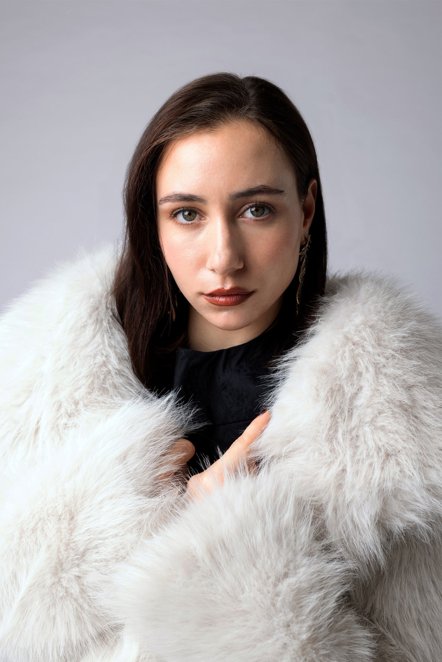 Open back asymmetrical jacquard dress