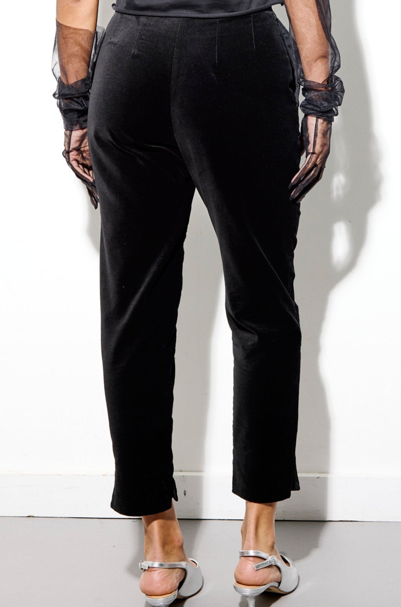 Black velvet trousers - Nicole Quadrio