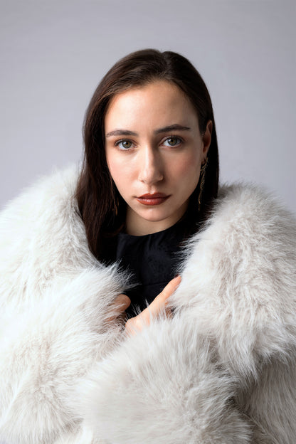 Open back asymmetrical jacquard dress