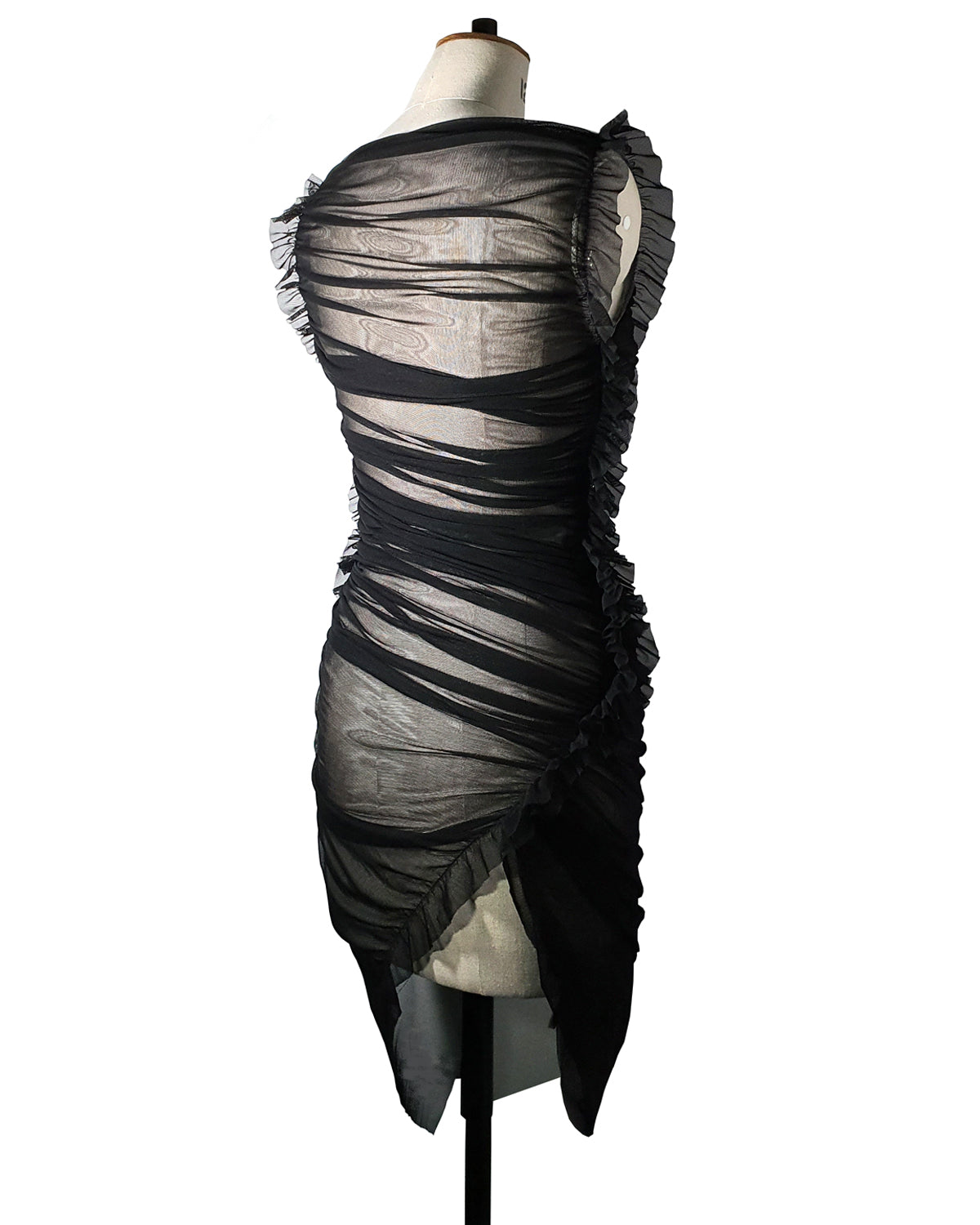 Sheer gathered dress