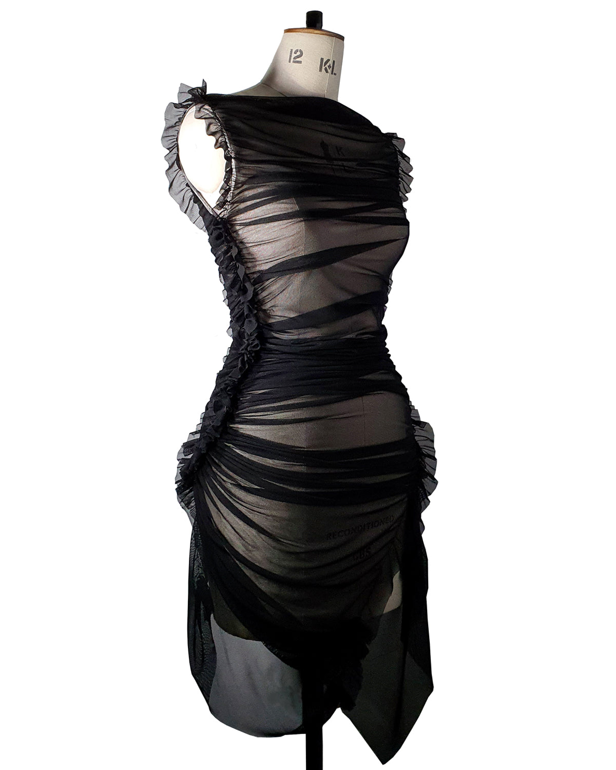 Sheer gathered dress