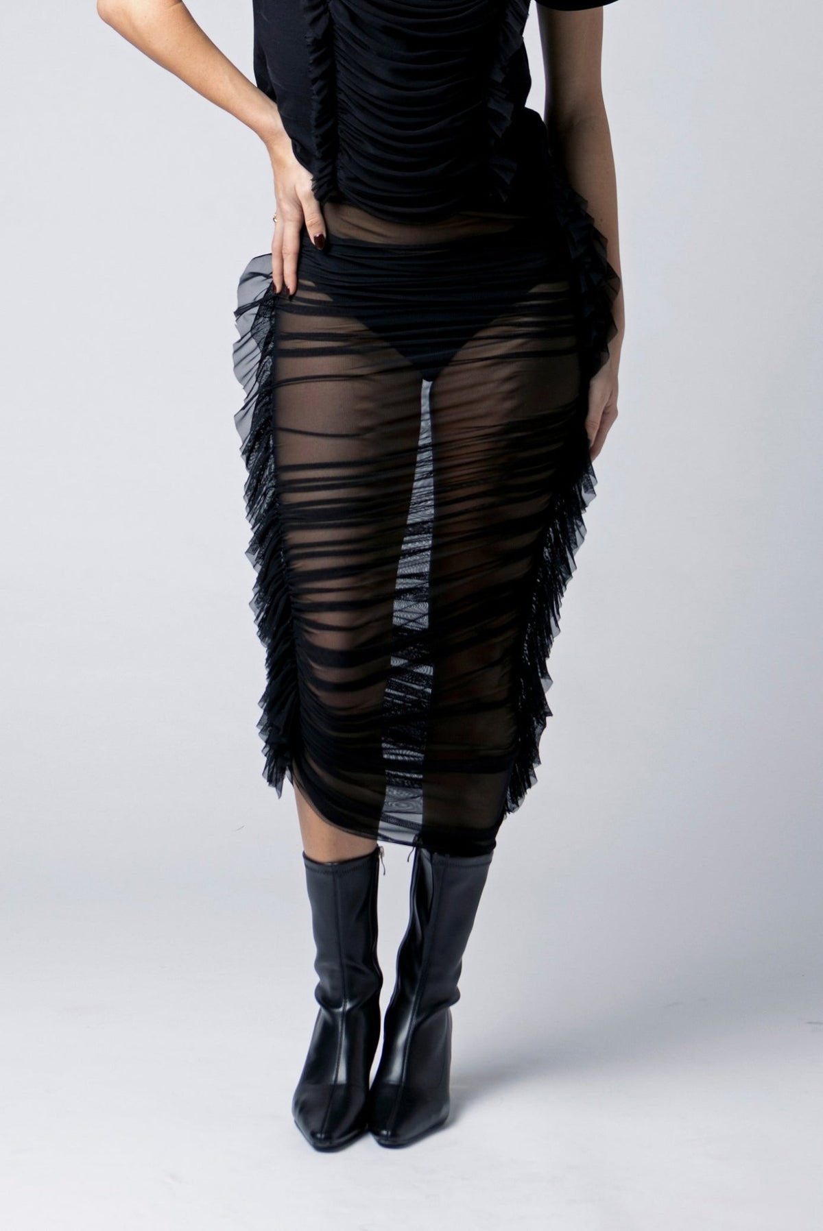 Long gathered skirt - Nicole Quadrio